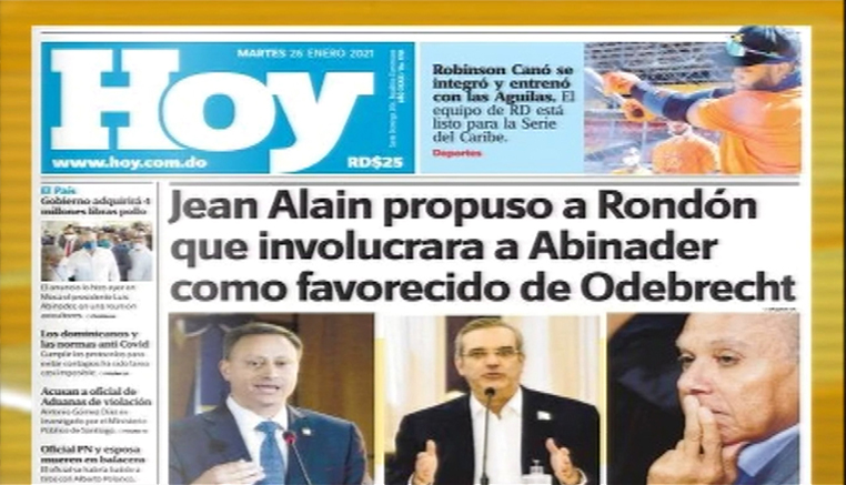 Las Principales Portadas De Los Periódicos En El Día De Hoy 26 De Enero Del 2021