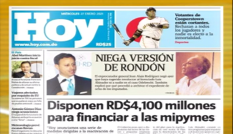 Las Principales Portadas De Los Periódicos En El Día De Hoy 27 De Enero Del 2021