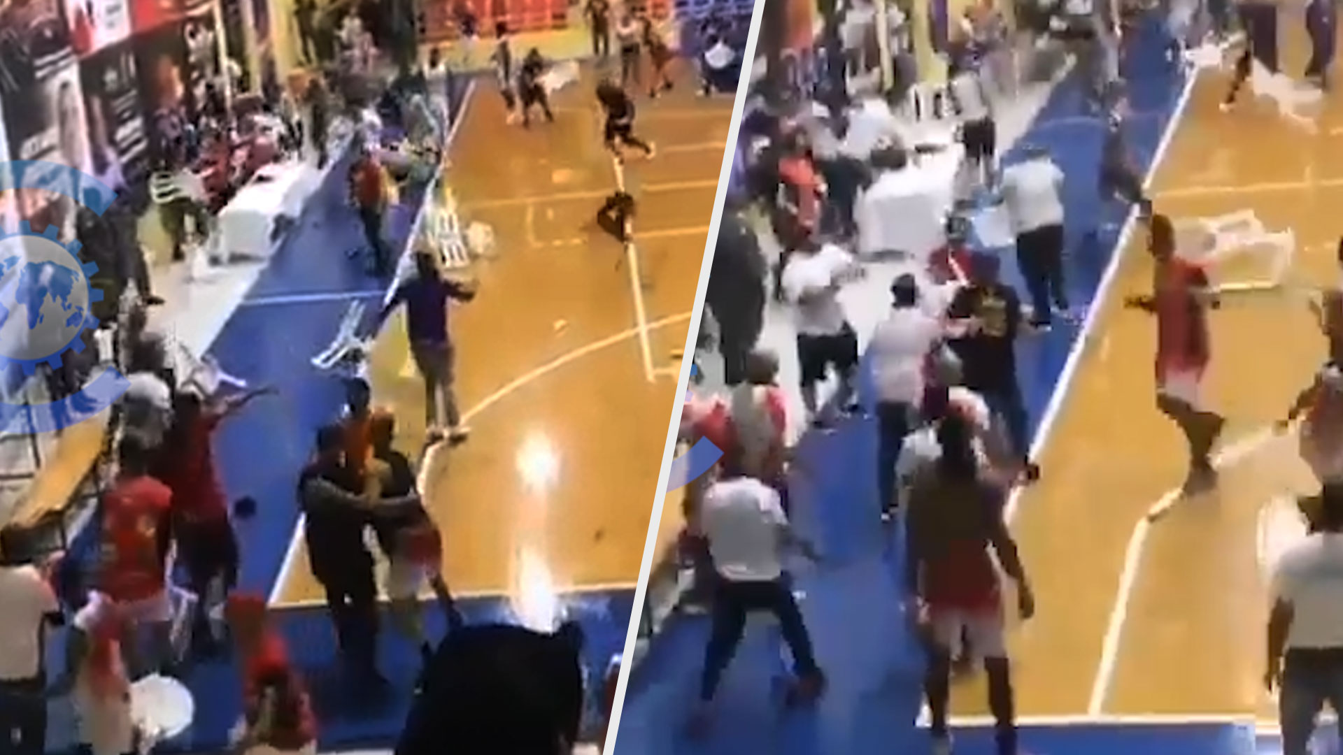 Jugadores De Baloncesto Terminan A “sillazos” Con Los Fanáticos En Moca 