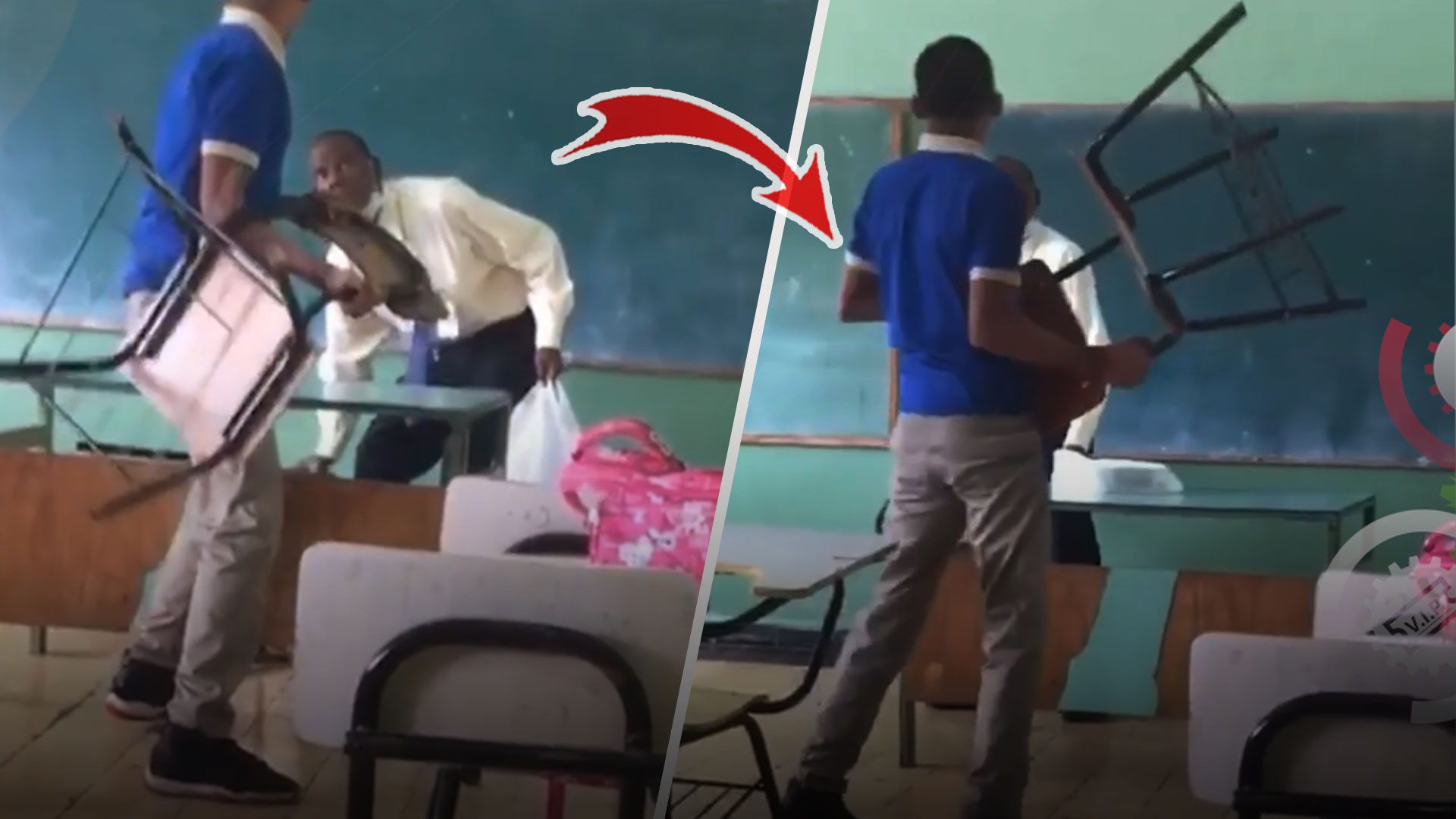 Estudiante Se Burla Y Amenaza Aun Profesor De Darle Con Una Silla Mientras Daba Una Clase 