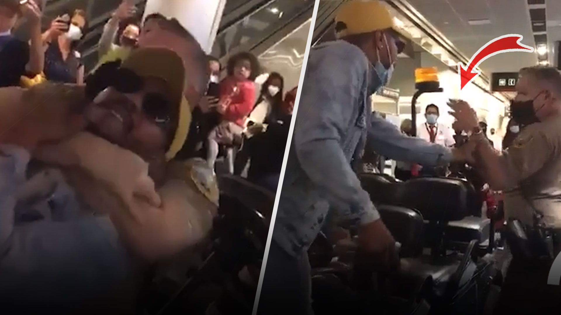 Agente Policial Le Hace Llave Al Cuello A Un Pasajero De Aeropuerto En Miami Porque Este Lo Tocó 