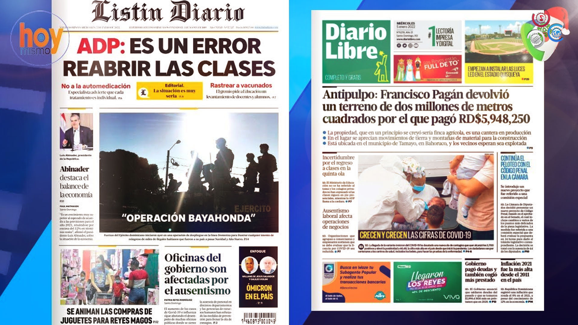 Las Principales Portadas De Los Periódicos En El Día De Hoy 5 De Enero Del 2022