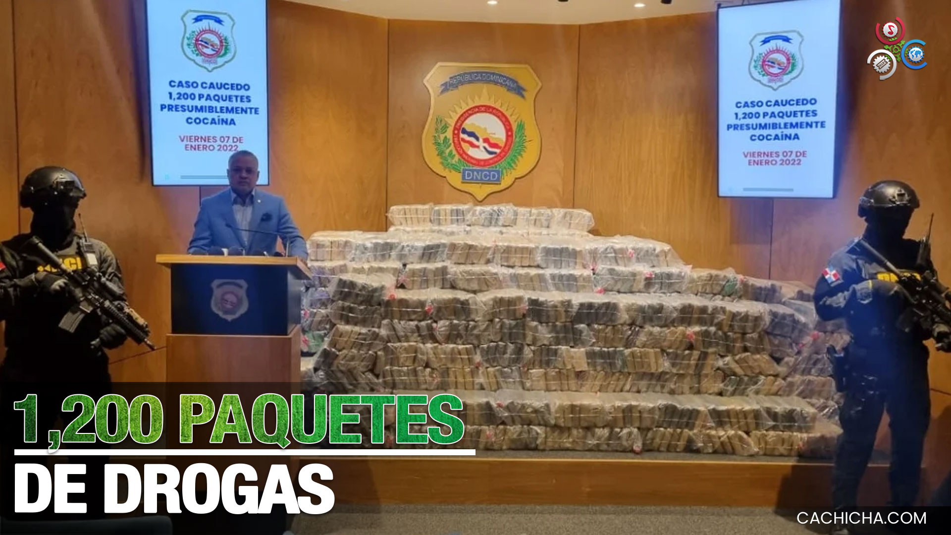 DNCD Incauta 1,200 Paquetes De Drogras En Caucedo