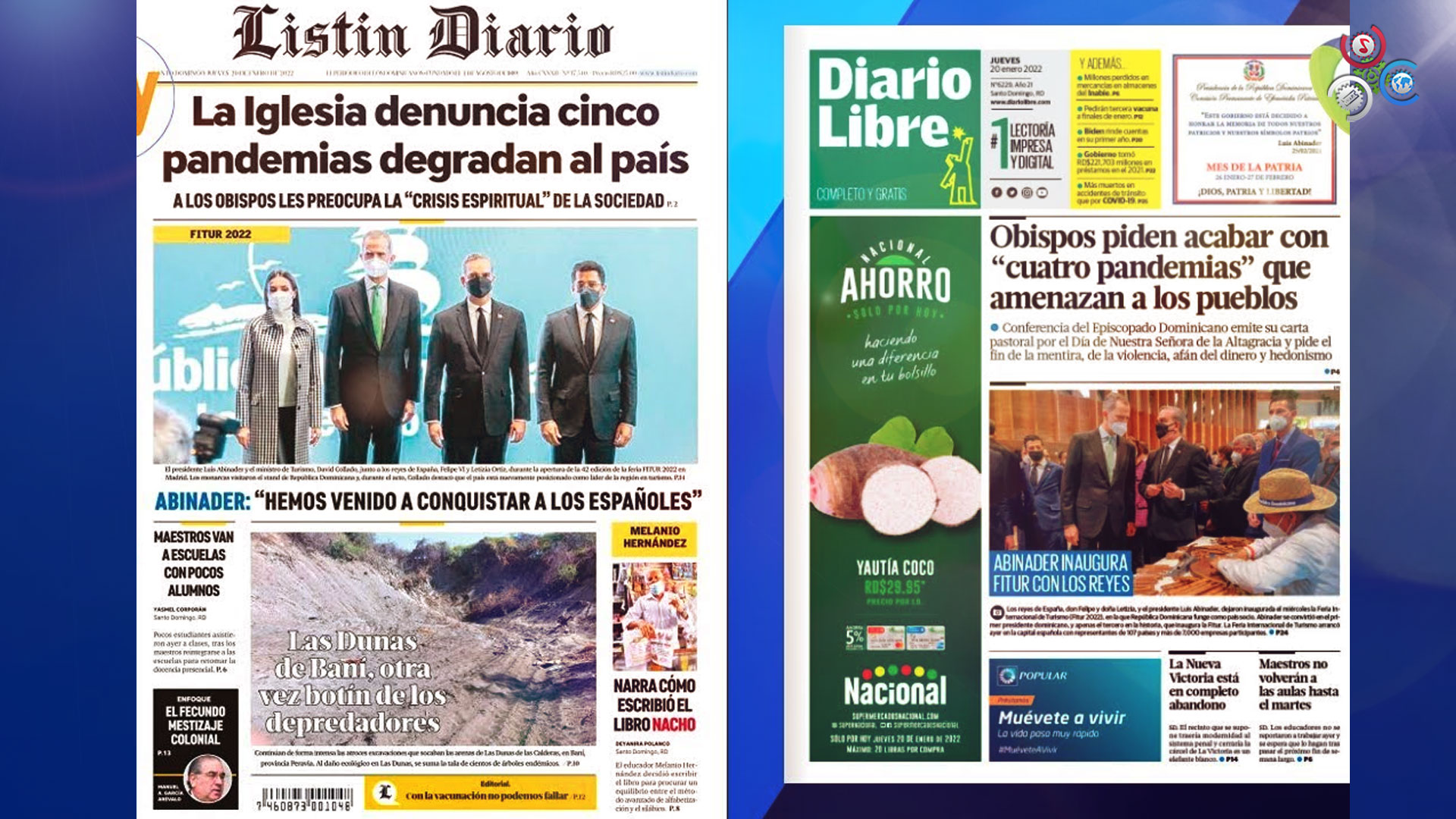 Las Principales Portadas De Los Periódicos En El Día De Hoy 20 De Enero Del 2022