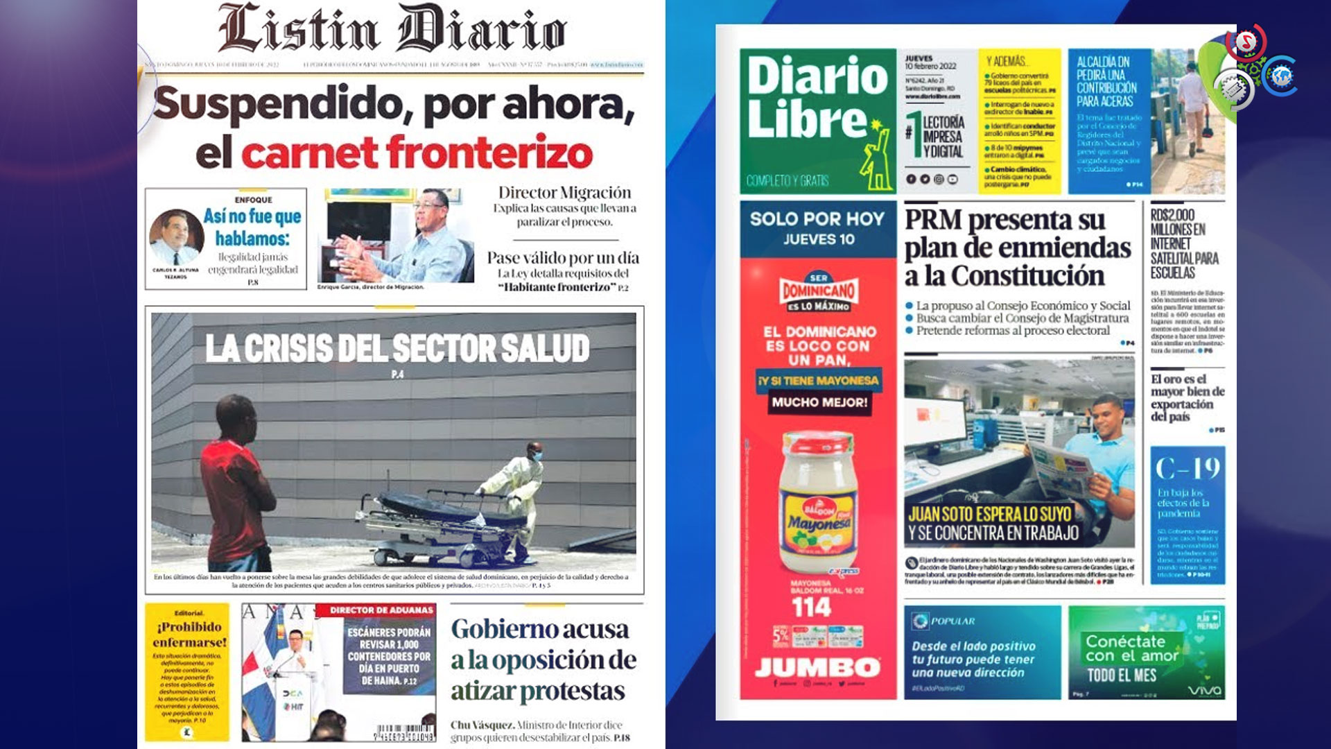 Las Principales Portadas De Los Periódicos En El Día De Hoy 10 De Febrero Del 2022