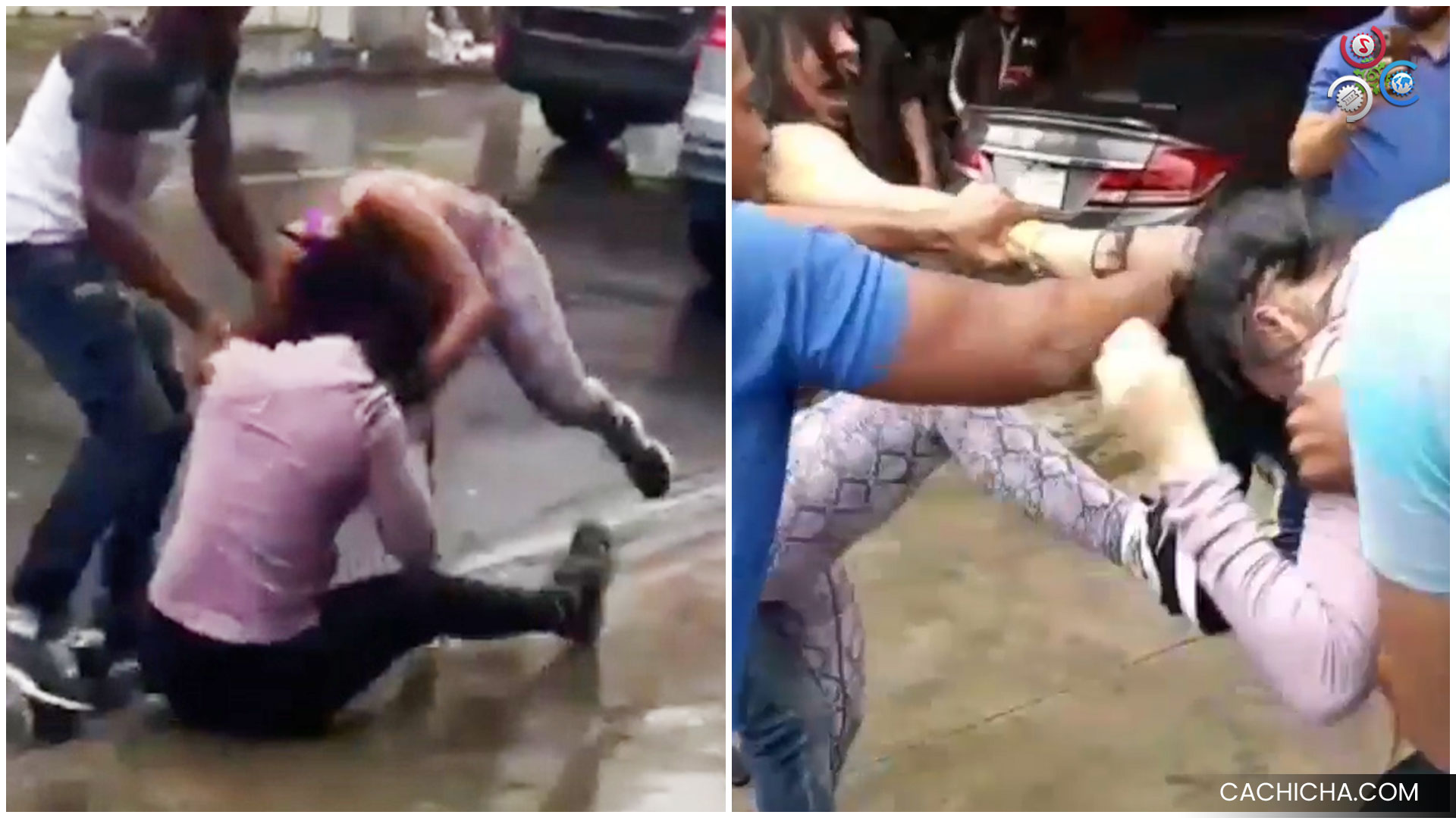 Dos Mujeres Se Dan Unos Cuantos Jalones De Moños En Plena Vía