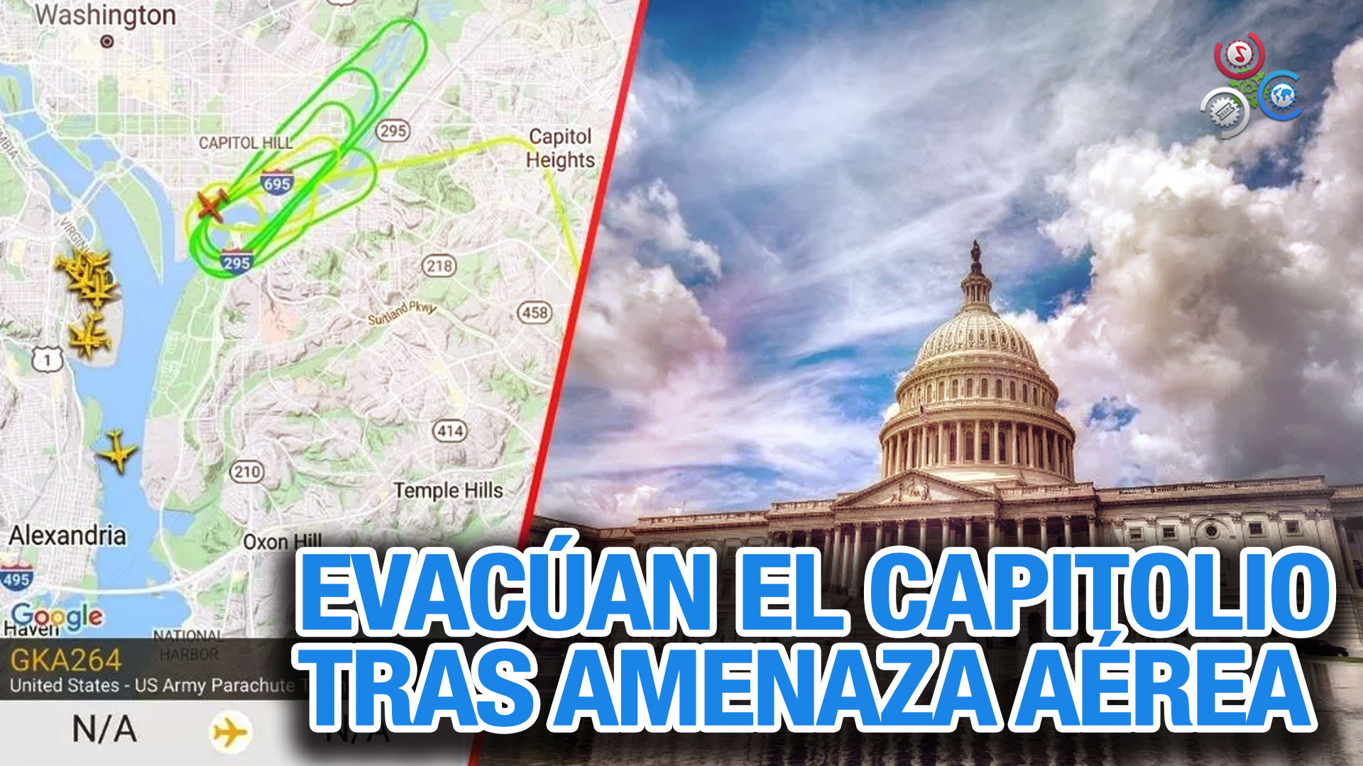 Capitolio En Washington Fue Evacuado Tras Ver Un Avión Que Se Estaba Acercando | Pensaban Que Era Un Ataque