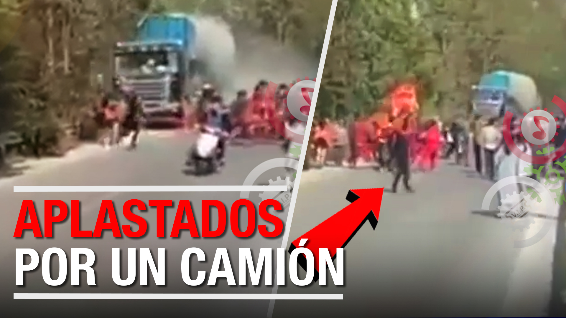 CAMIÓN SIN FRENOS APLASTA UN GRUPO DE RELIGIOSOS QUE ESTABAN EN MEDIO DE LA CALLE