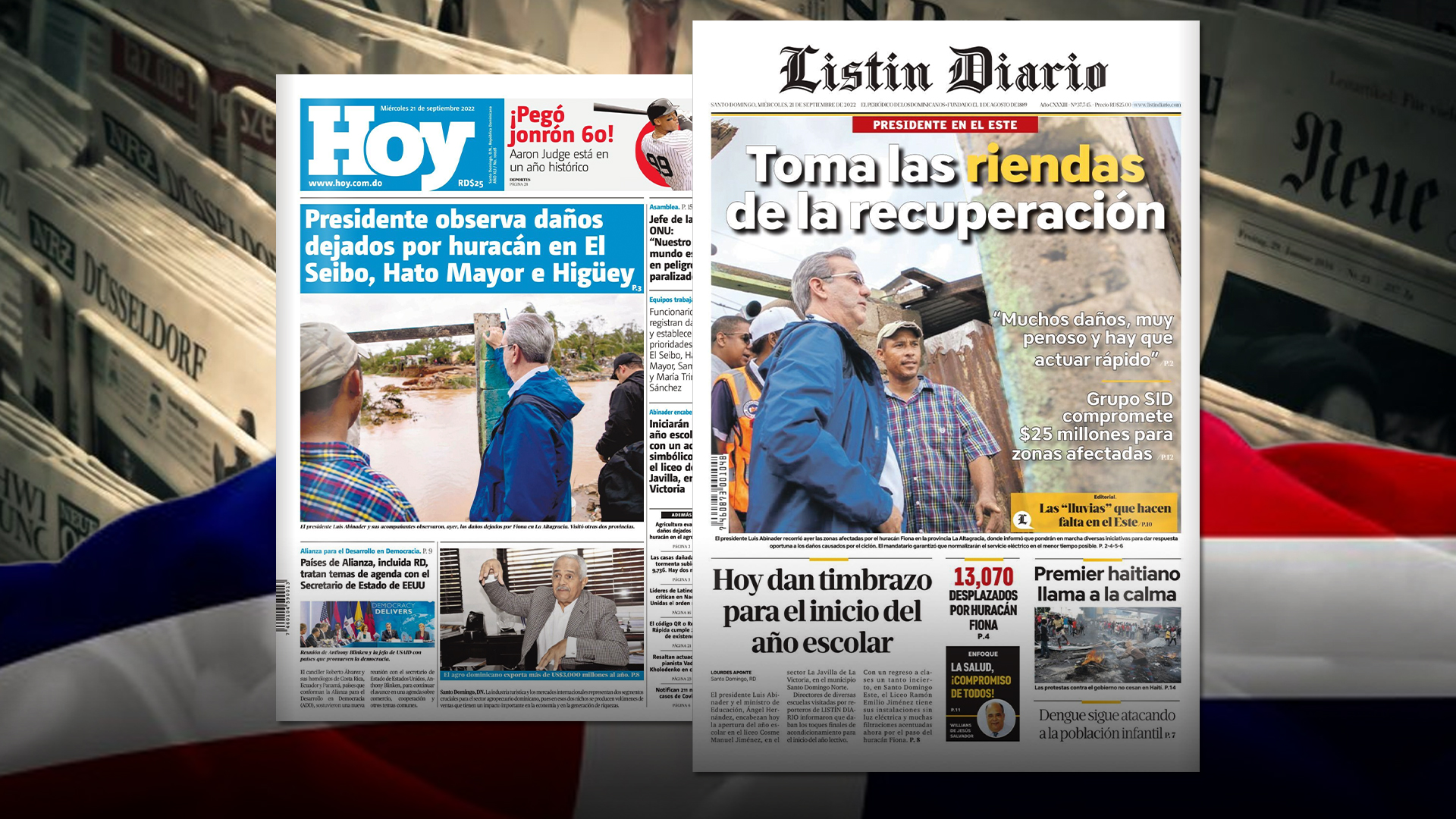 Principales Portadas De Periódicos | 21-09-2022