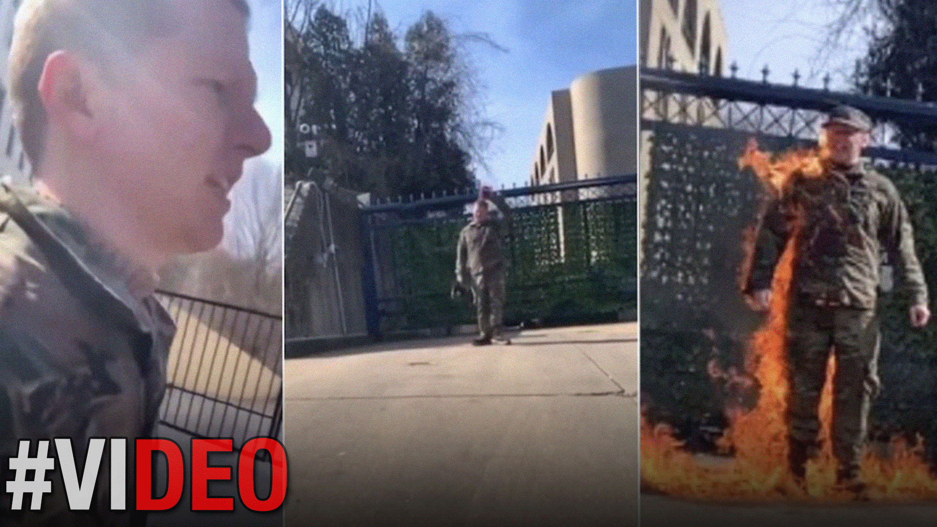 Soldado Estadounidense SE PRENDE FUEGO en Apoyo A Palestina  