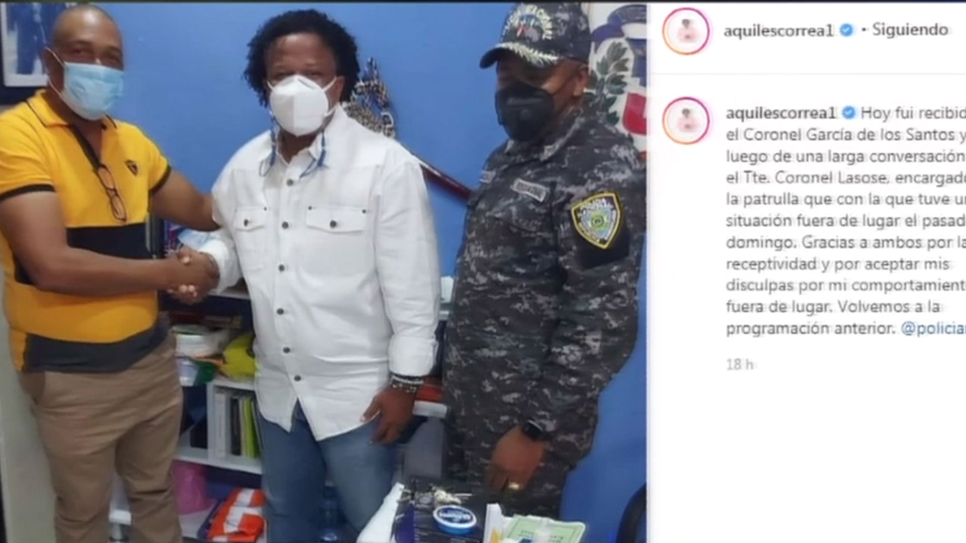 Aquiles Correa Se Disculpa Con La Policía Por Su Comportamiento Prepotente 