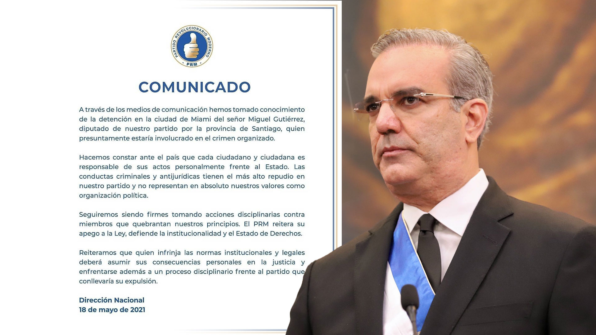 Las Declaraciones Del Presidente Abinader  Tras Enterarse Del Arresto Del Diputado