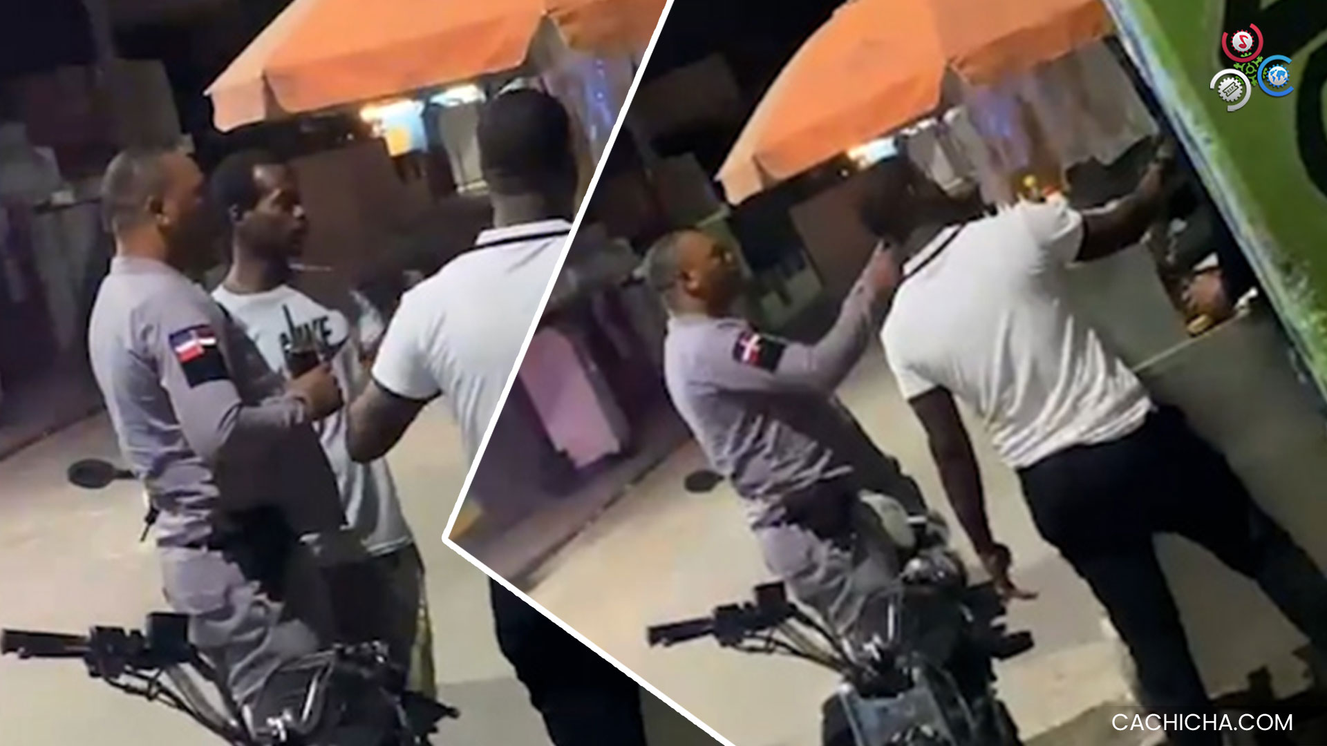 Agente PN Manda A Cerrar Algunos Negocios Que Venden Comida Rápida En La Romana