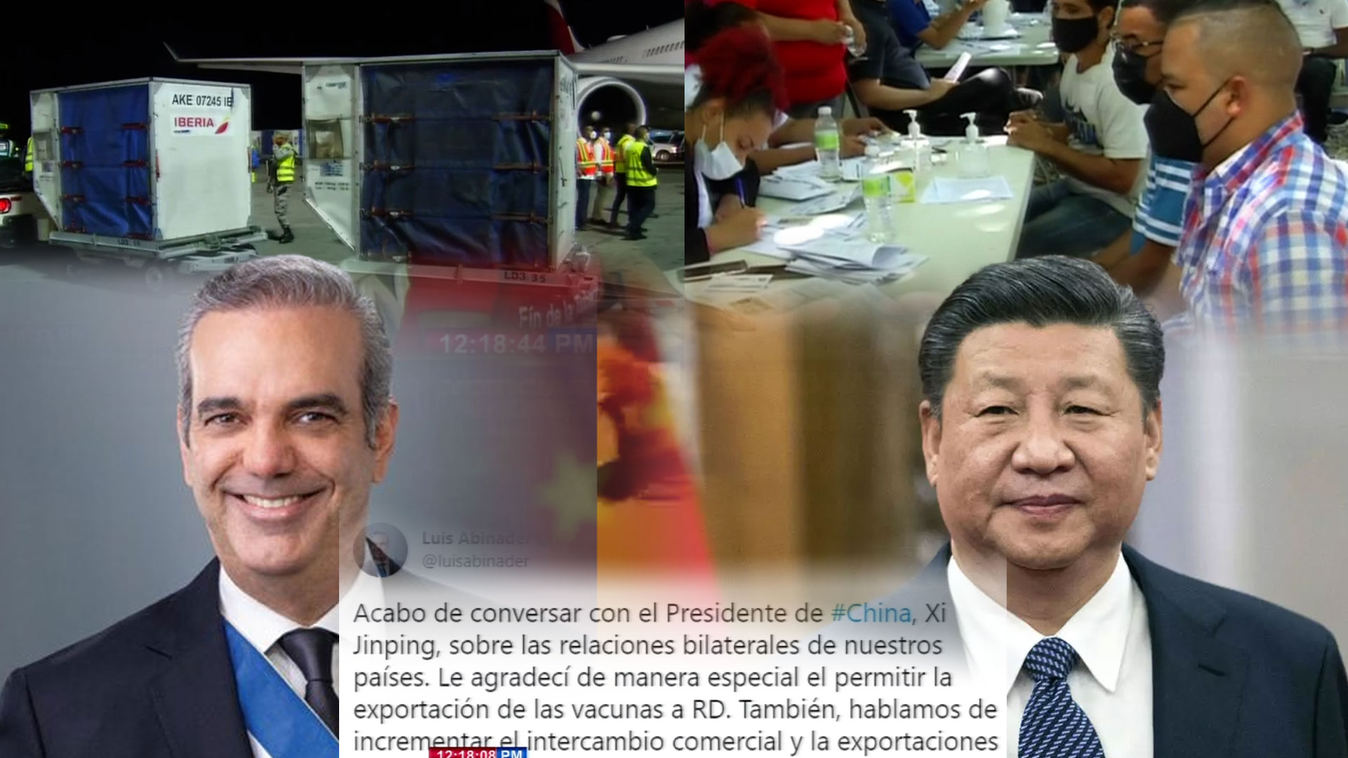 Presidente Abinader Conversa Sobre Vacunación Y Comercio Con El Presidente De China