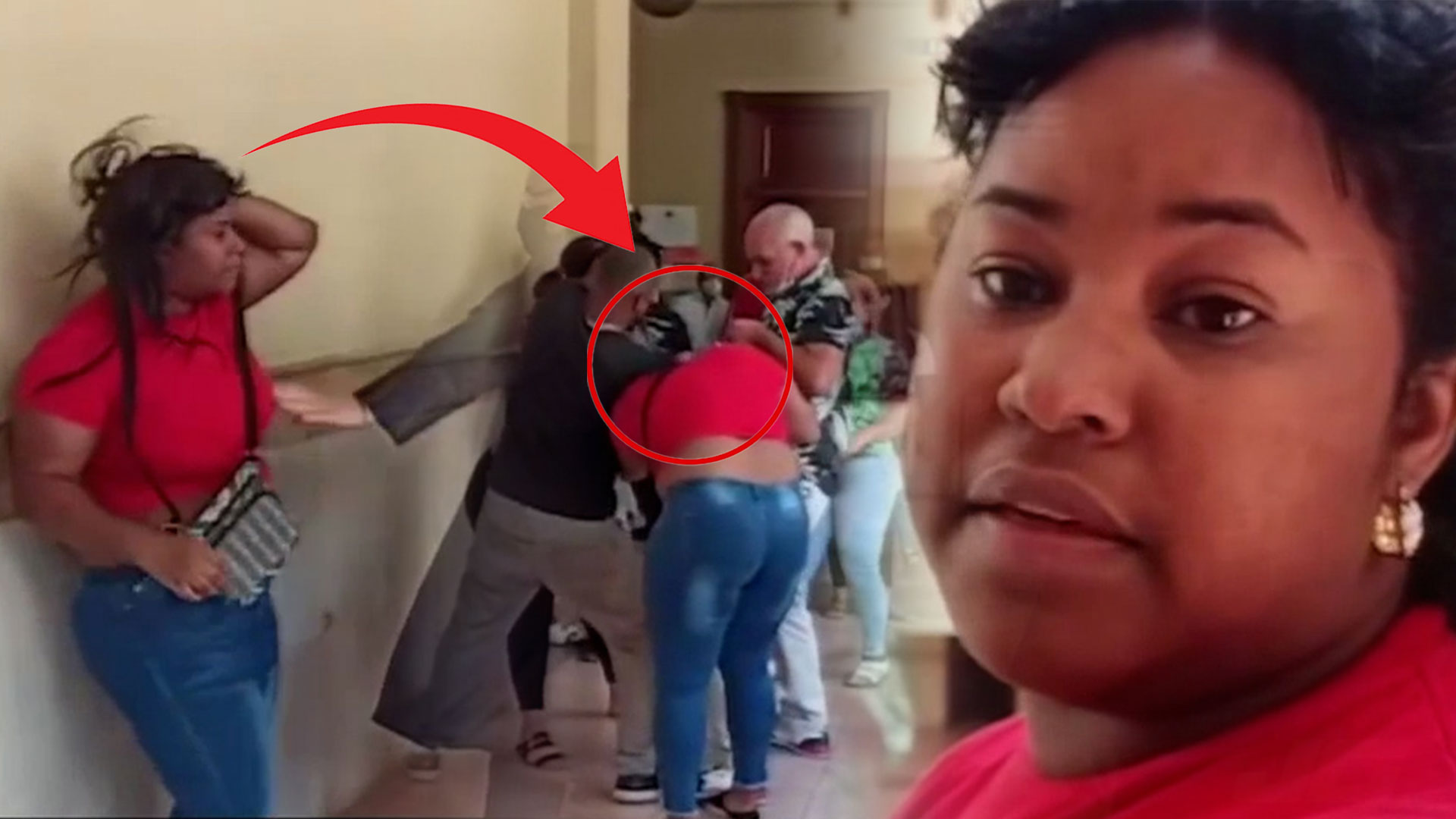 Dos Mujeres Se Van A La “TROMPA” En Pleno Palacio De Justicia De Santiago