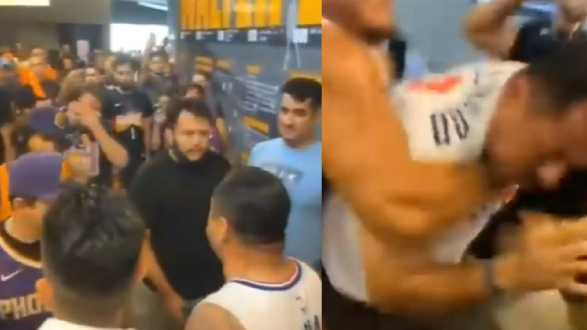 Se Arma TREMENDO PLEITO De “trompa Y Patadas Voladoras” Durante La Salida De Un Juego De NBA 