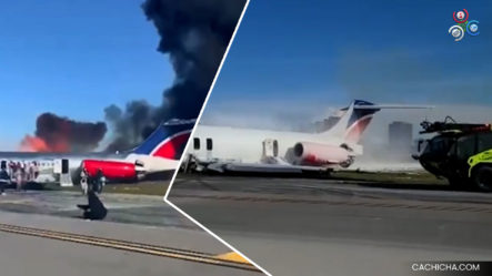 Avión Con 136 Pasajeros A Bordo, Aterriza En Emergencia Y Se Incendia En Miami