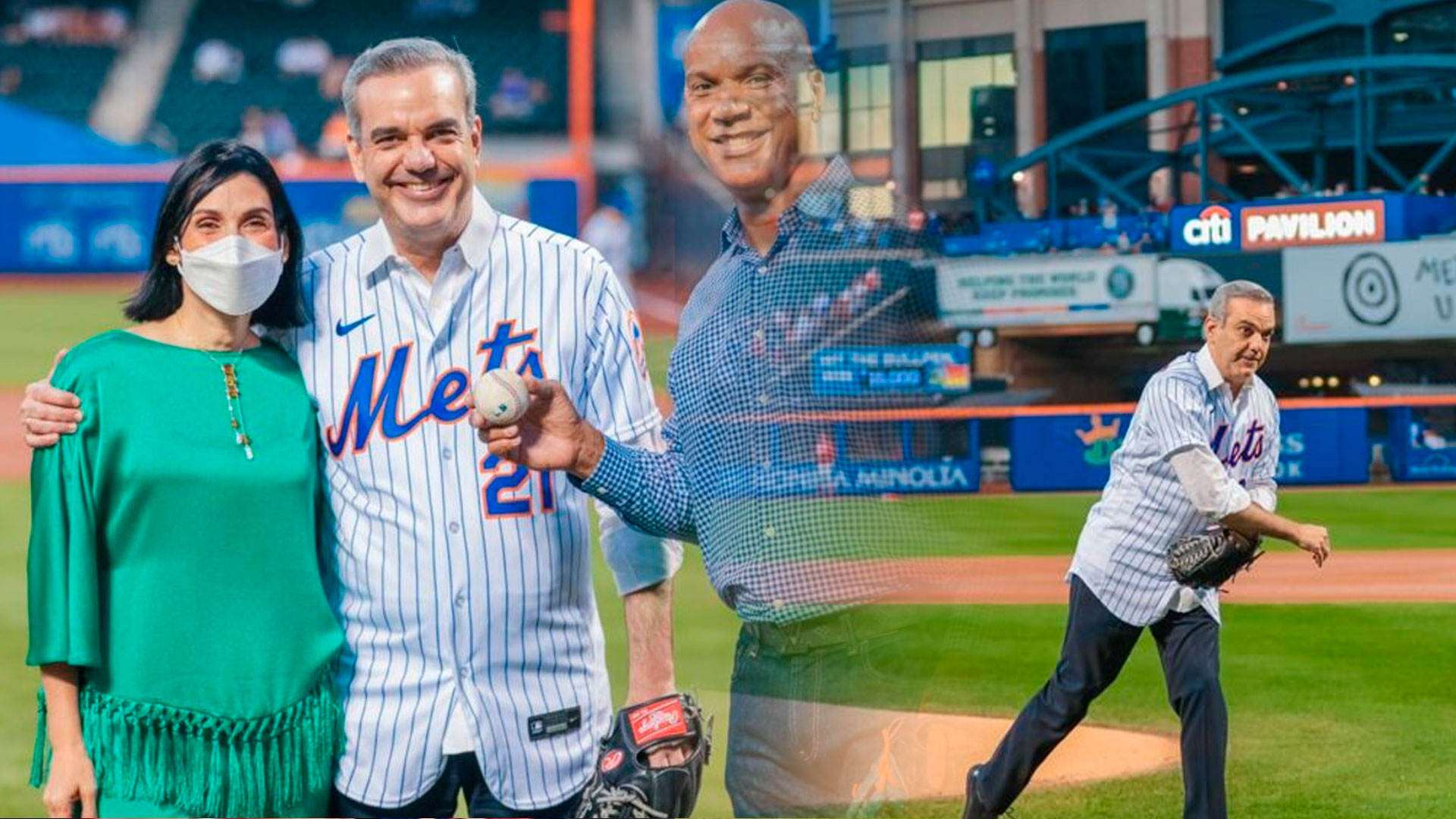 Presidente Abinader Hace Lanzamiento De Primera Bola En Partido De Filis Y Mets