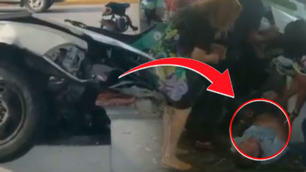 ¡Imágenes Fuertes! Hombre Pierde La Pierna Al Ser Impactado Por Un Carro En La Calle 30 De Marzo En Santiago