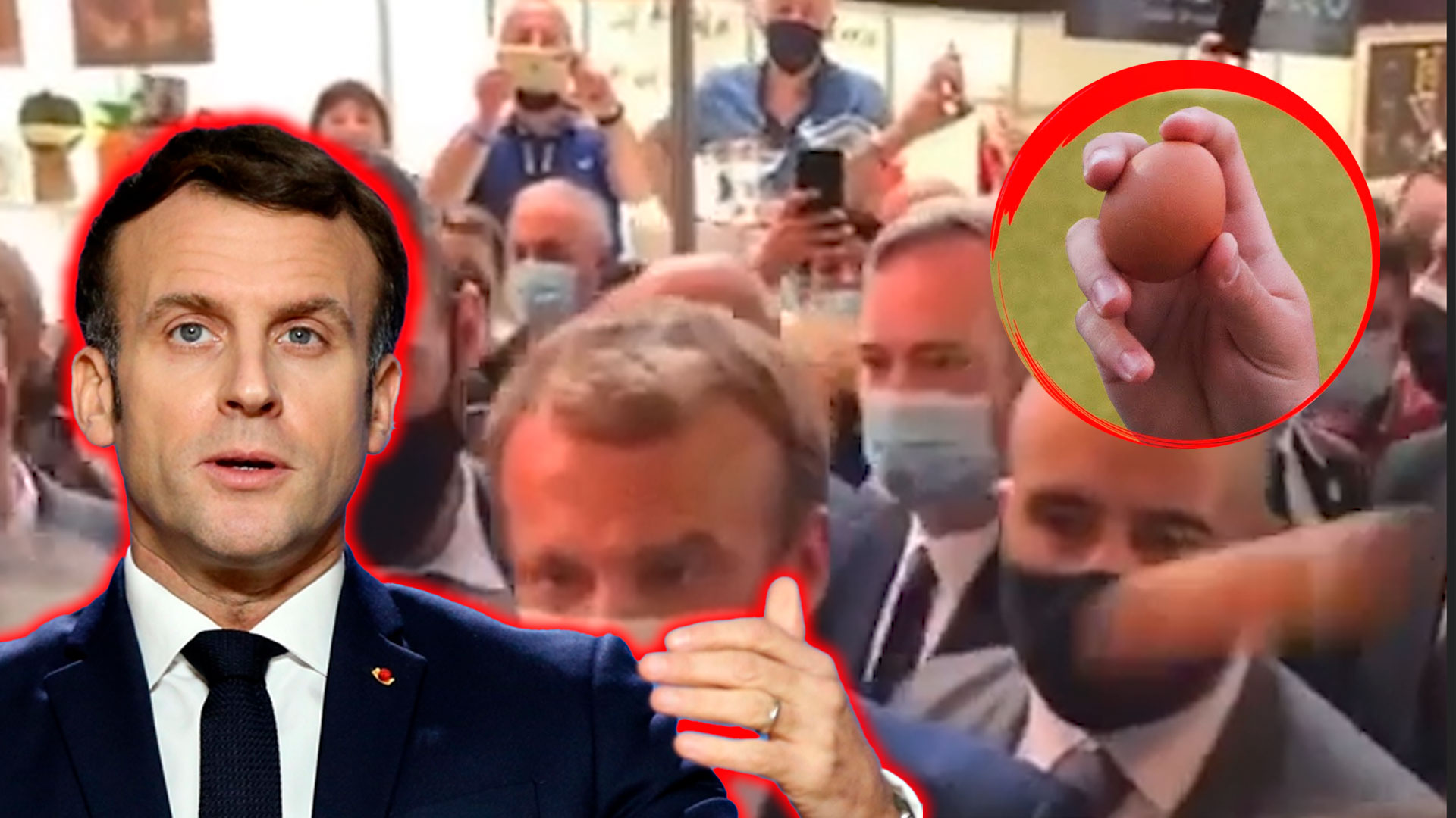 El Presidente De Francia Recibe Este Lunes Tremendo “Huevazo” Por Un Desconocido