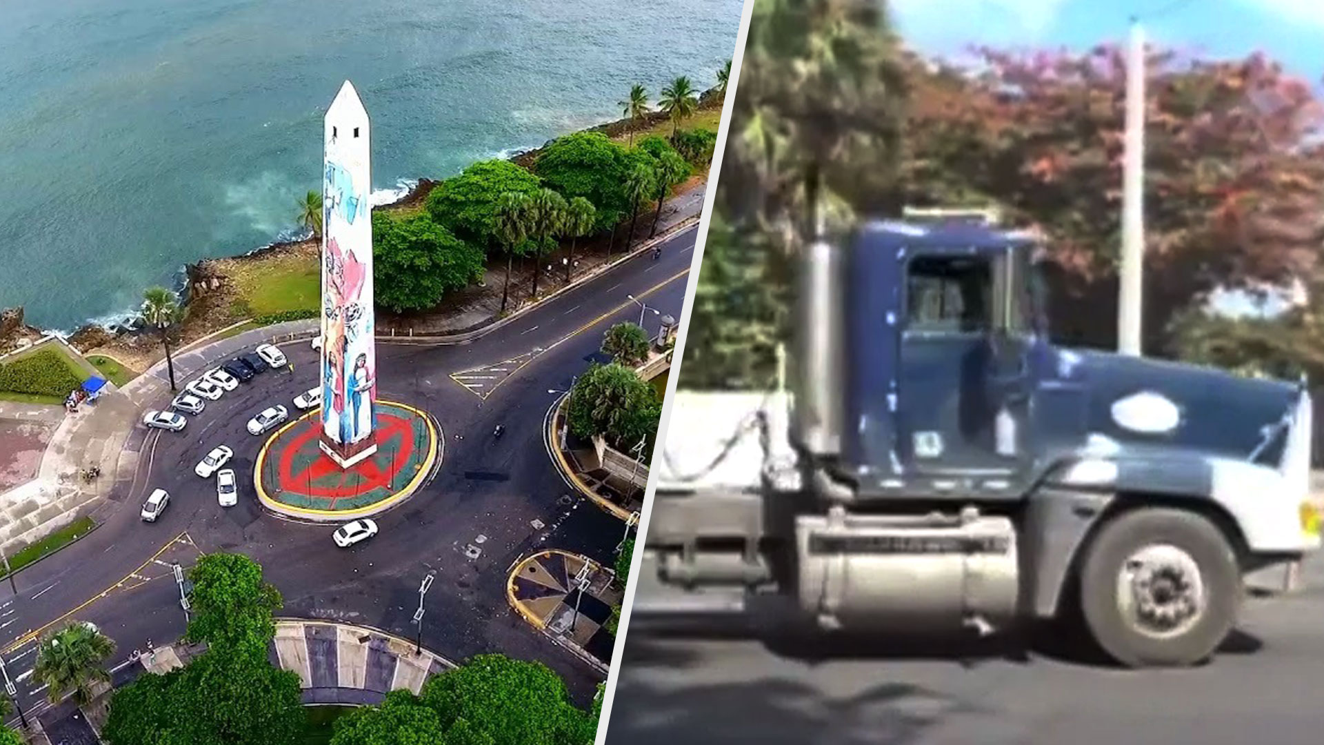 Problemas En El Malecón De Santo Domingo Con El Tránsito De Camiones Fuera De Control 