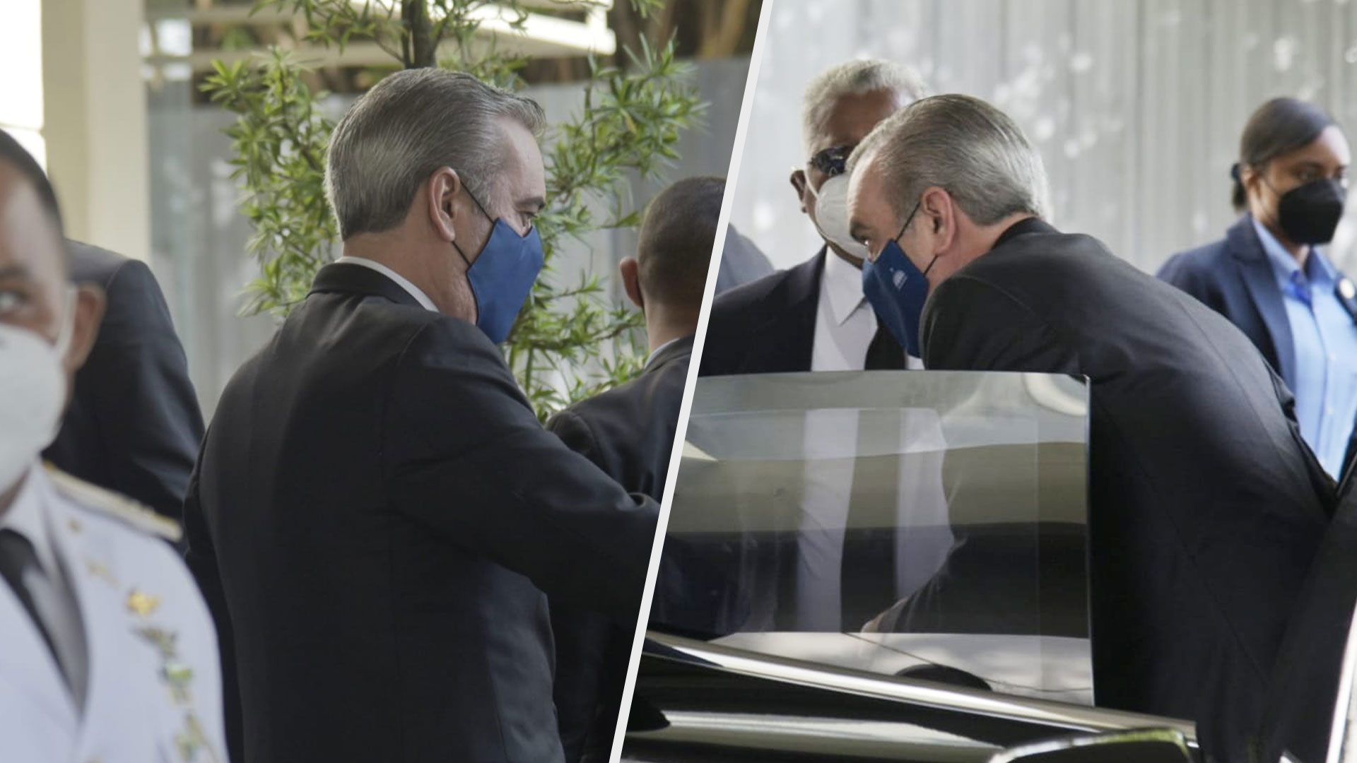 El Presidente Abinader Llega A Dar El Pésame A La Familia De La Arquitecta Leslie Rosado