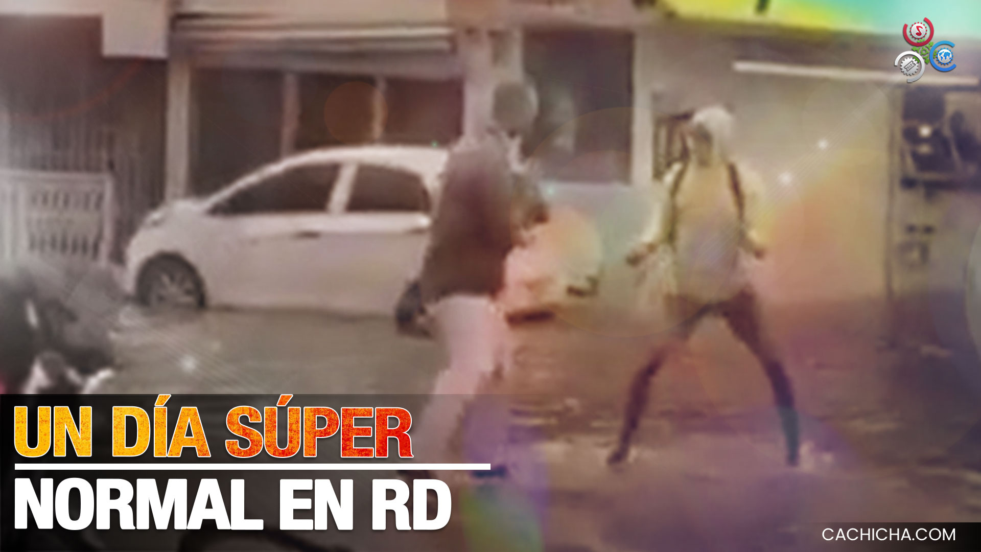 Dos Personas 100% Civilizadas Resuelven Un Conflicto Bajo La Abundante Lluvia