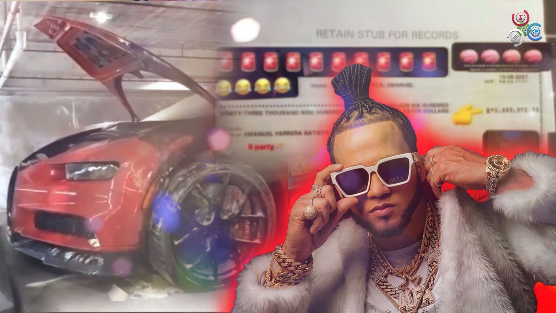 Seguro Del Bugatti Quemado De El Alfa Le Pagan Un Cheque De 1,700,000 Dólares Por Los Daños 