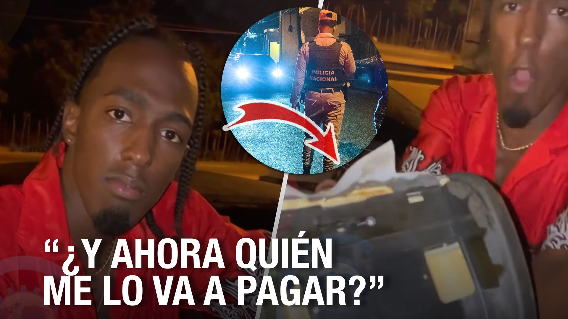 Policía Nacional Le Destruye El Carro A Un Artista Urbano Mientras Lo Revisaban | “¿Quién Me Lo Paga?”