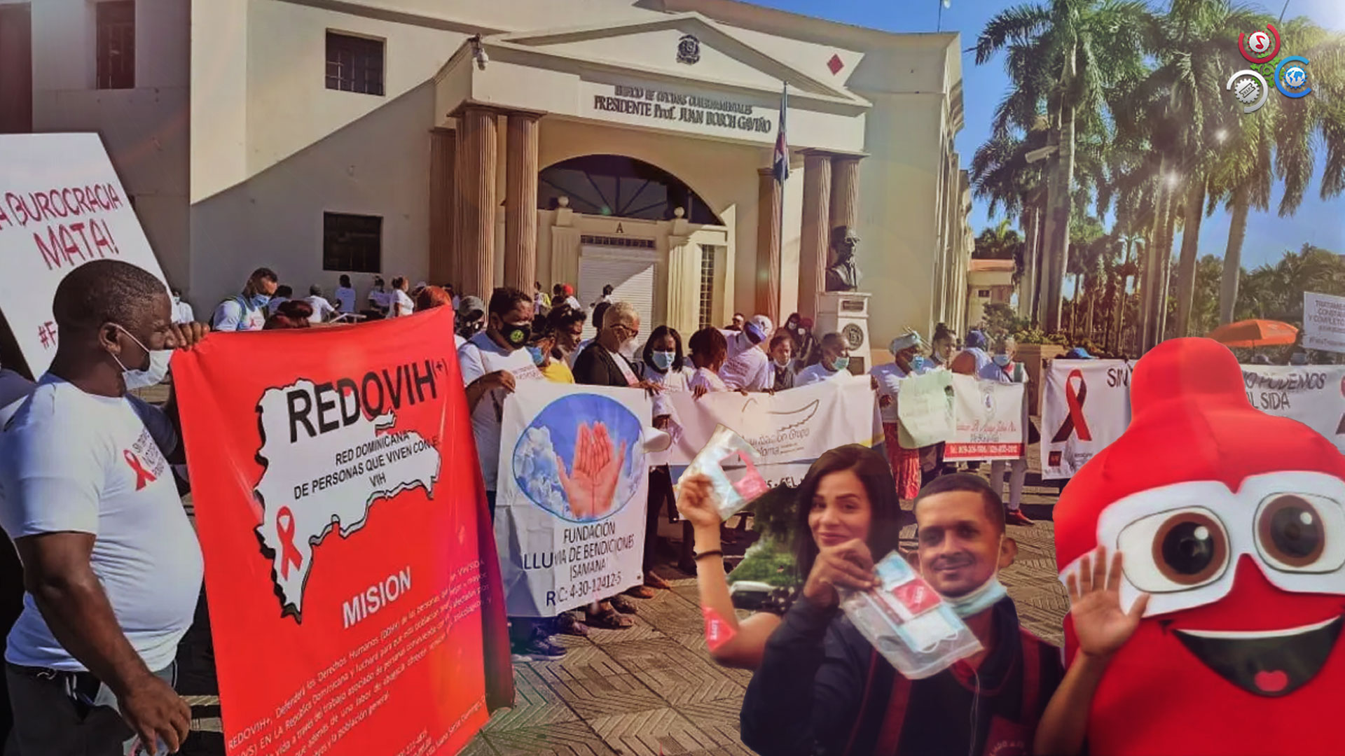 Personas Contagiados De SIDA Protestan Frente Al Palacio Nacional ¡Mira Por Qué!
