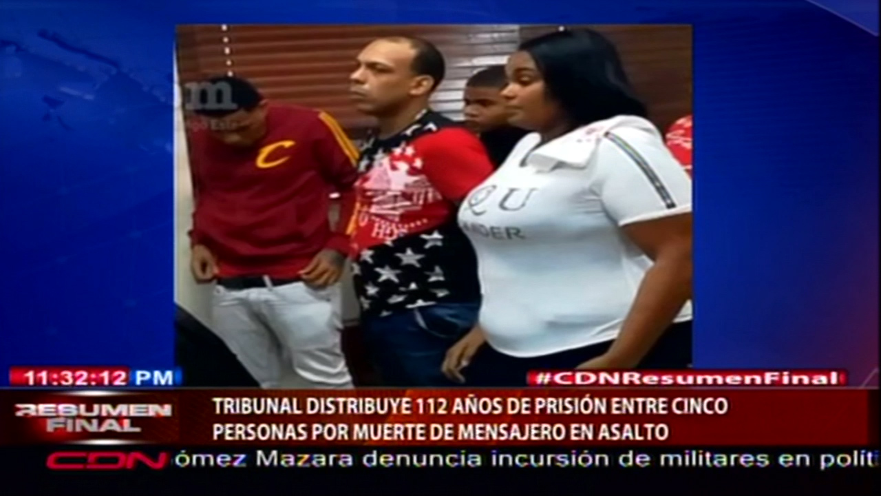 Tribunal De SDE Distribuye 112 Años De Prisión Entre Cinco Personas Por Muerte De Un Mensajero En Medio De Un Asalto