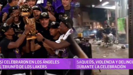 Fanáticos De Los Lakers Acaban Con Todo Celebrando El Triunfo De Su Equipo