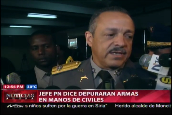 Jefe PN Dice Depuraran Armas En Manos De Civiles #Video