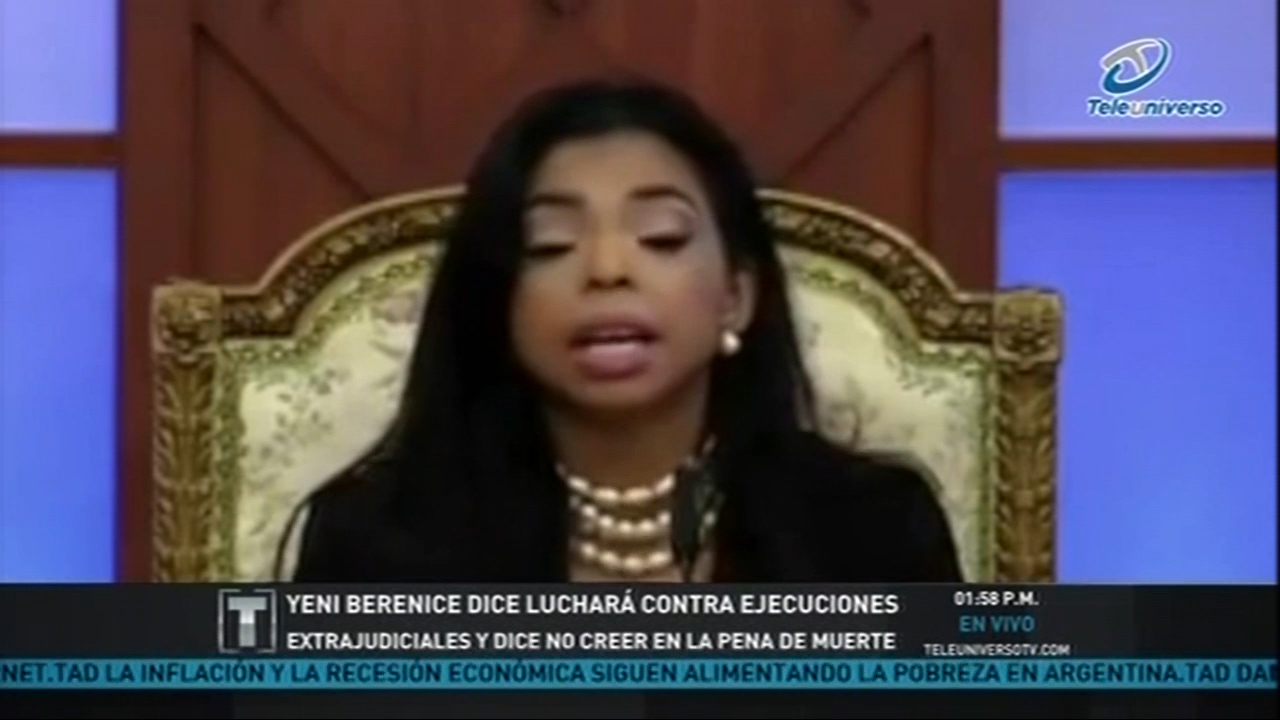 Yenni Berenice Dice Luchara Contra Ejecuciones Extrajudiciales Y Dice No Creer En La Pena De Muerte