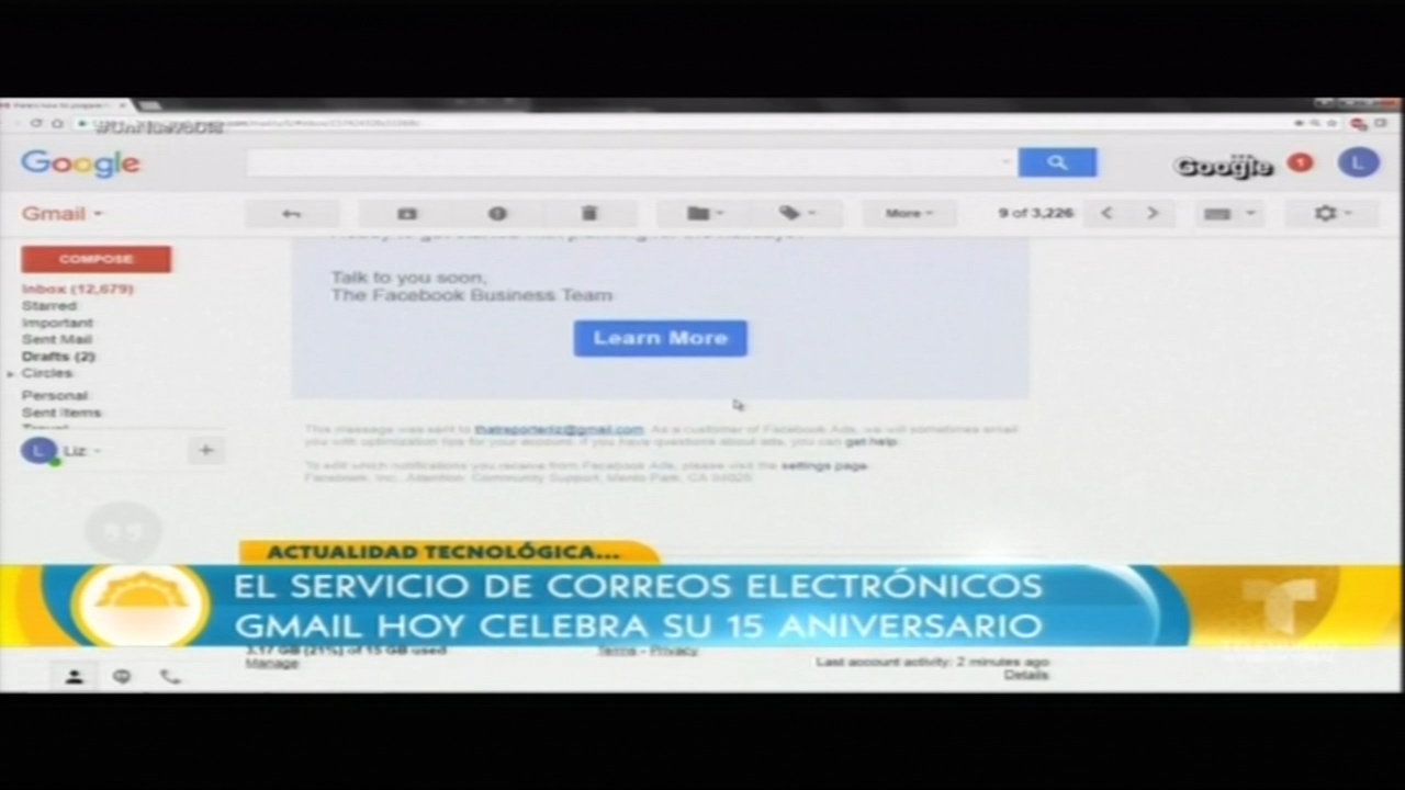 Gmail Celebra Hoy Sus 15 Años