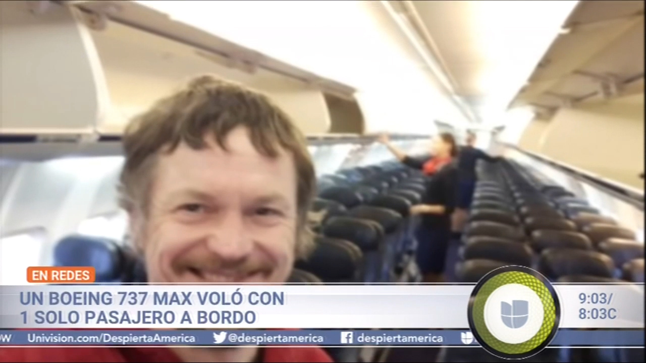 Un Boeing 737 Max Voló Con 1 Solo Pasajero A Bordo