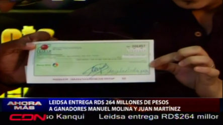 Leidsa Entrega RD$ 264 Millones De Pesos A Ganadores Manuel Molina Y Juan Martínez