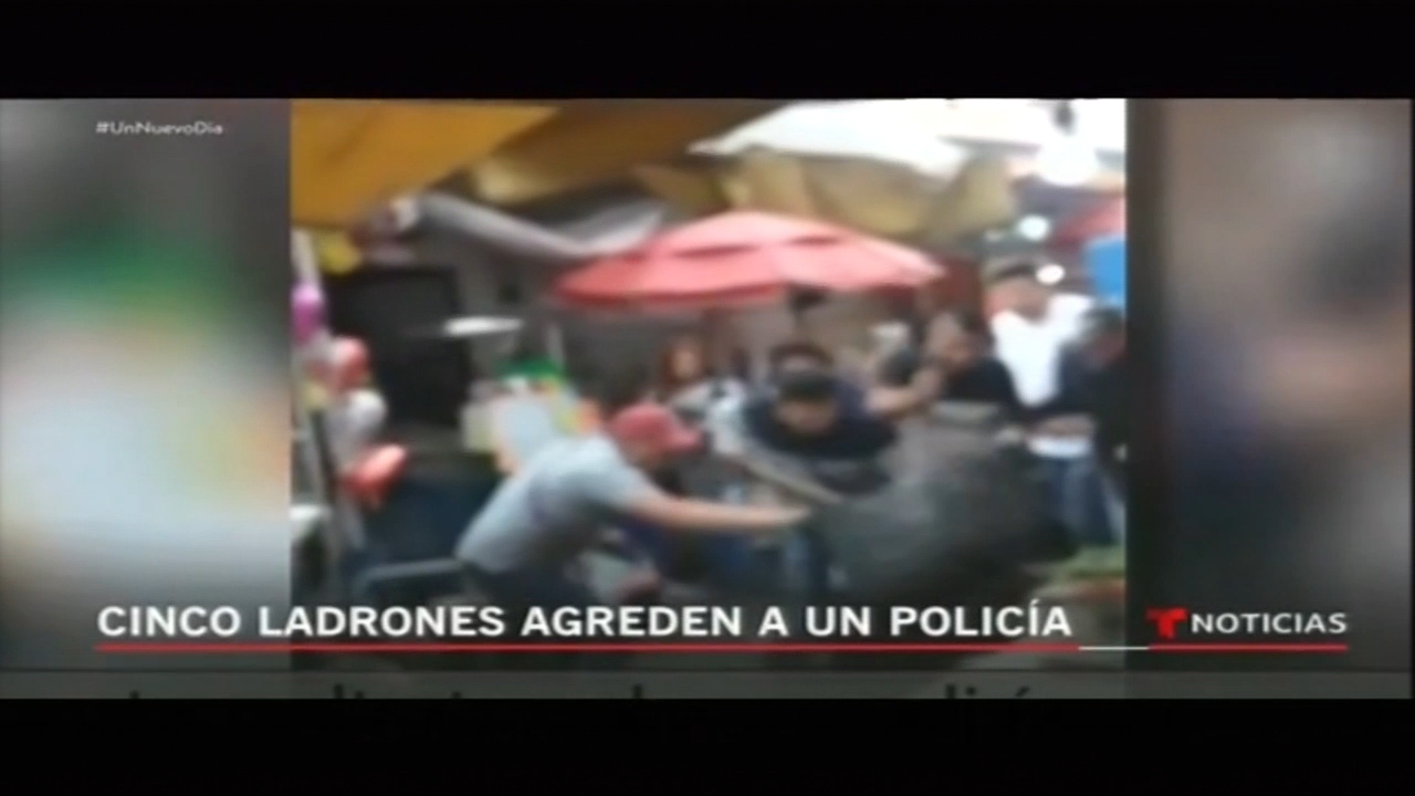 Cinco Ladrones Agreden A Un Policía
