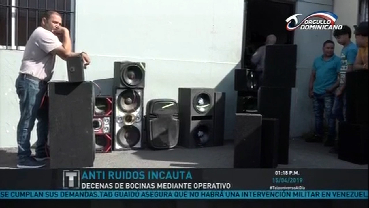 Anti Ruidos Incauta Decenas De Bocinas Mediante Operativo