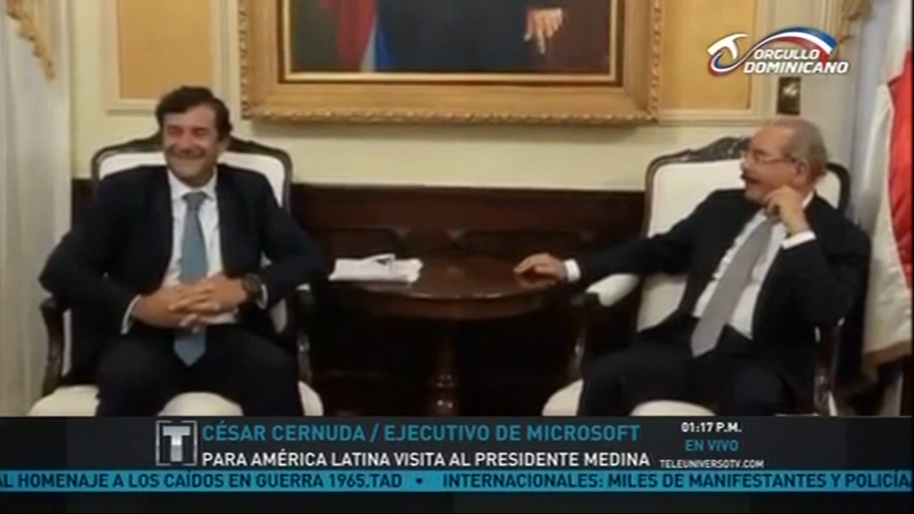 César Cernuda – Ejecutivo De Microsoft Para América Latina, Visita Al Presidente Medina