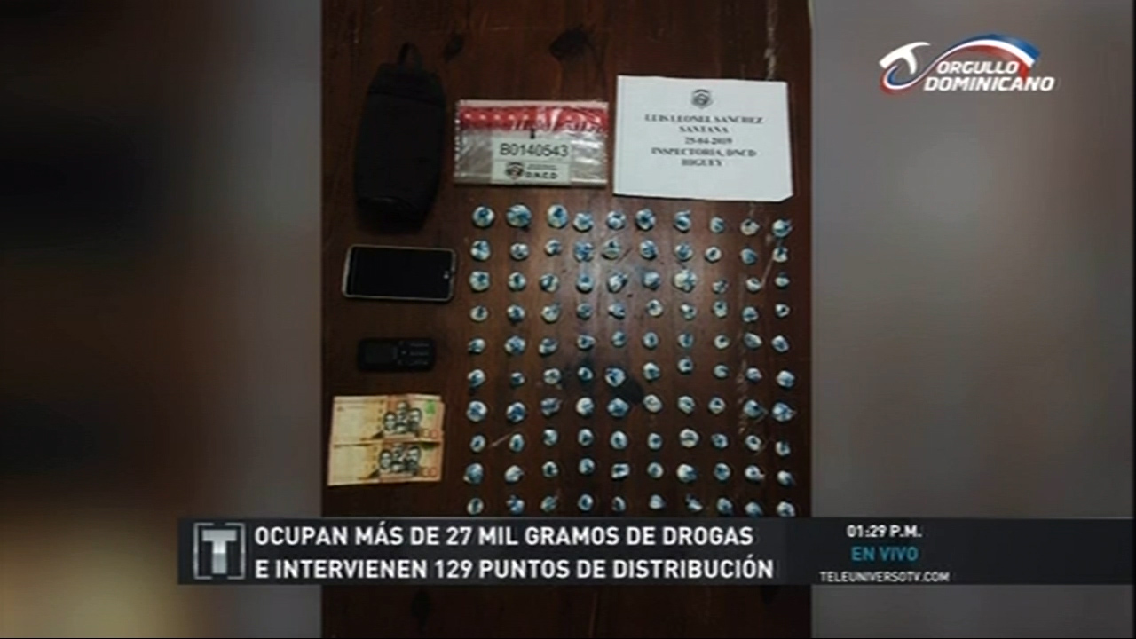 Ocupan Más De 27 Mil Gramos De Drogas E Intervienen 129 Puntos De Distribución