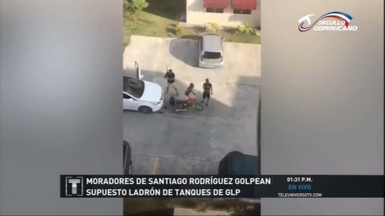 Moradores De Santiago Rodríguez Golpean Supuesto Ladrón De Tanques De GLP