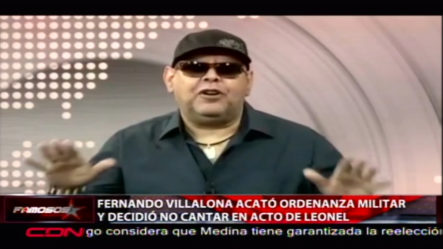 Fernando Villalona Acató Ordenanza Militar Y Decidió No Cantar En Acto De Leonel