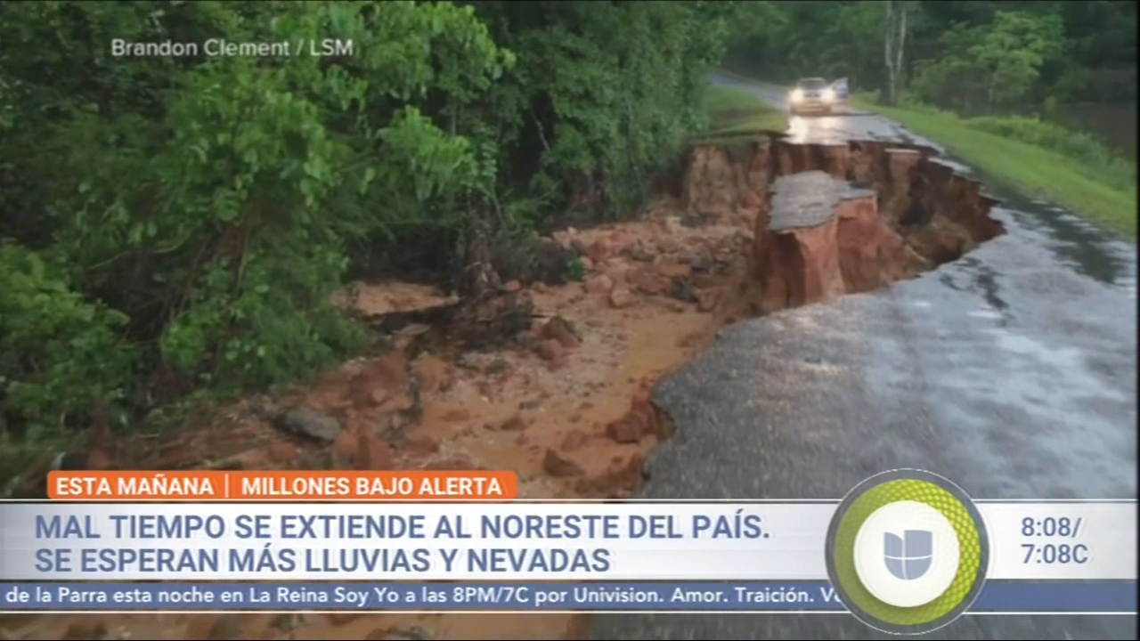 Mal Tiempo Se Extiende Al Norte Del País. Se Esperan Más Lluvias Y Nevadas