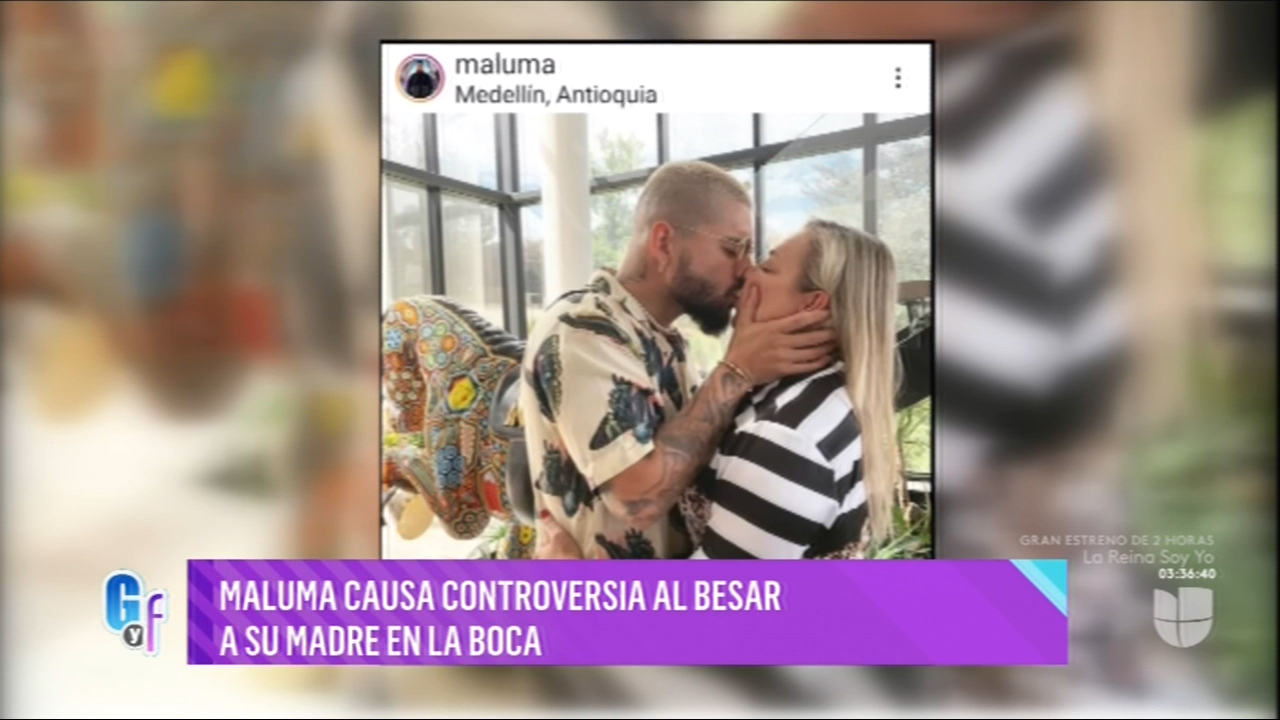 Maluma Causa Controversia Al Besar A Su Madre En La Boca