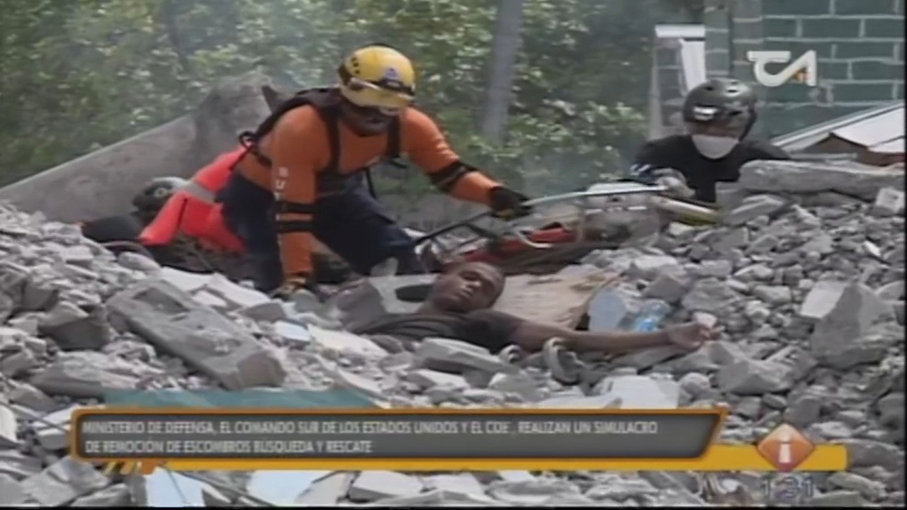 Ministerio De Defensa, El Comando Sur De EE.UU. Y El COE, Realizan Un Simulacro De Remoción De Escombros, Búsqueda Y Rescate