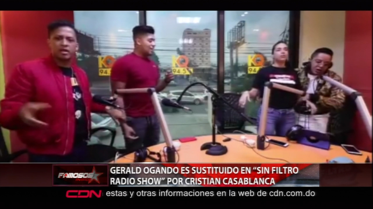 Gerald Ogando Es Sustituido Por Cristian Casablanca Del Programa Sin Filtro