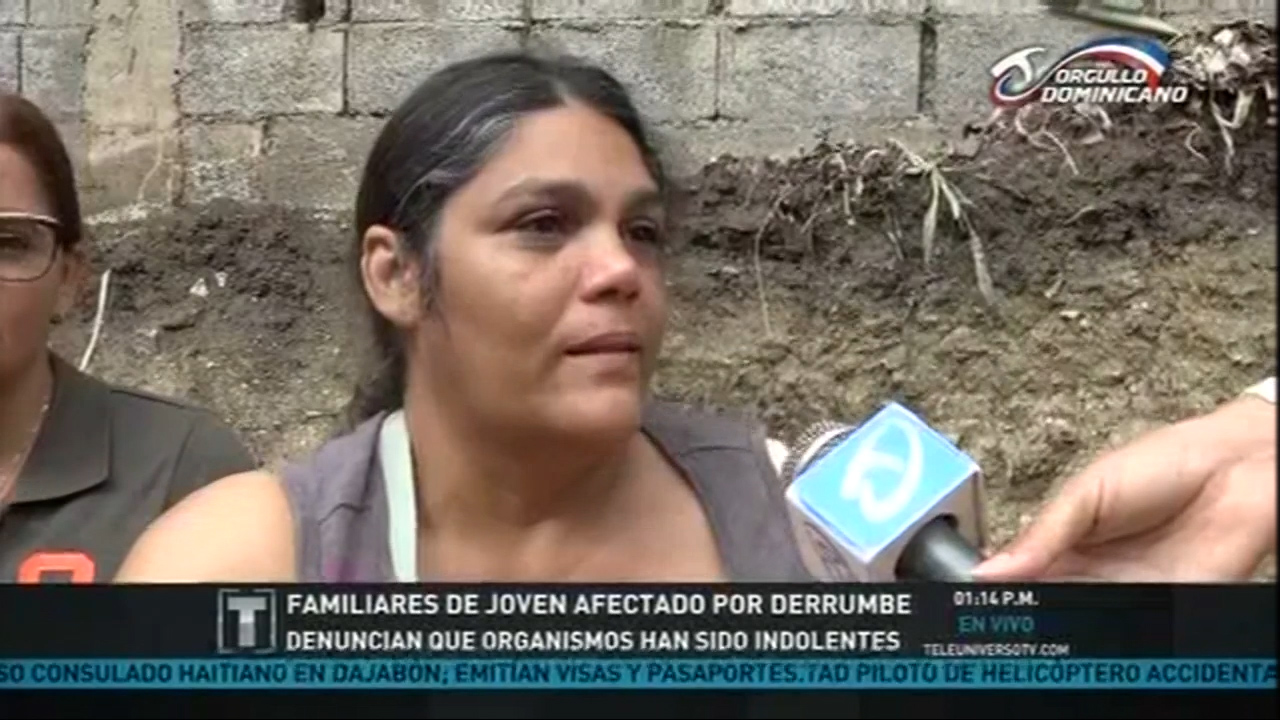 Familiares De Joven Afectado Por Derrumbe Denuncia Que Organismos Han Sido Indolentes