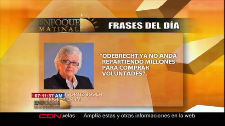 Milagros Ortiz Bosch: “ODEBRECHT Ya No Anda Repartiendo Millones Para Comprar Voluntades”