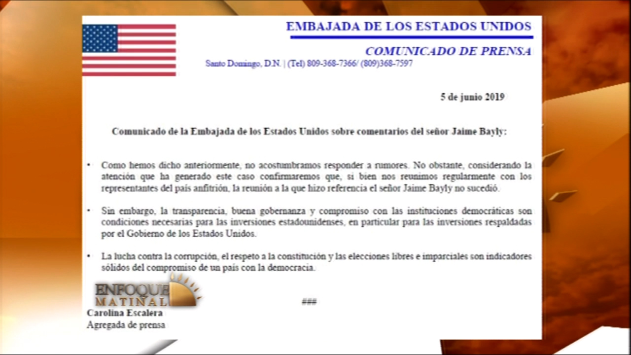 EEUU Afirma Que El Respeto A La Constitución Es Compromiso Con La Democracia